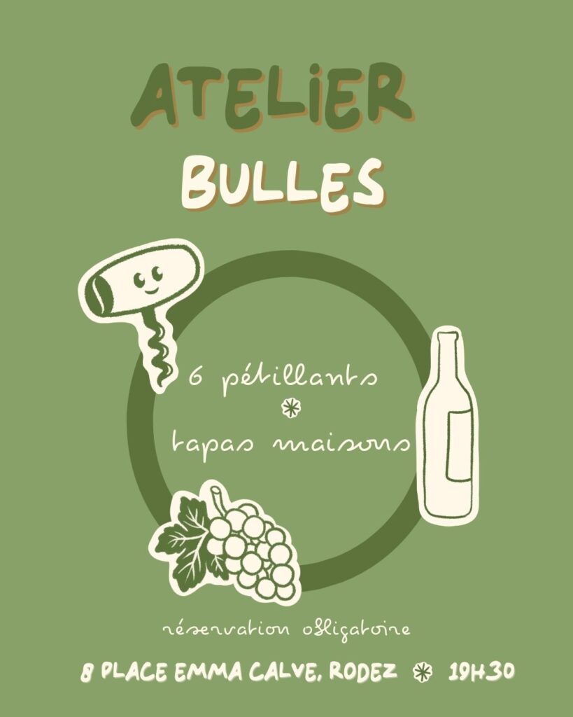 Illustration de l'atelier 6 pétillants et tapas maison chez Trinquons à Rodez